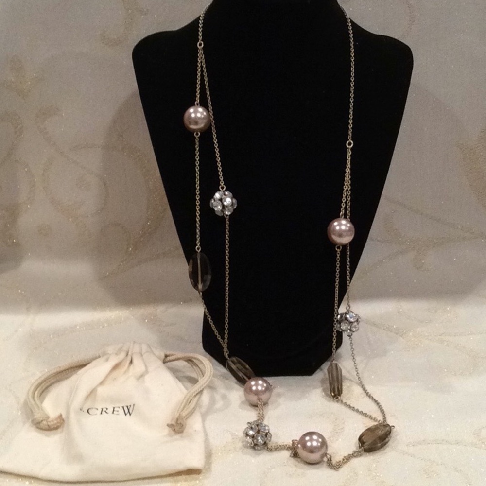 NEW, “J.CREW” LONG, CLASSY NECKLACE w/DUST BAG